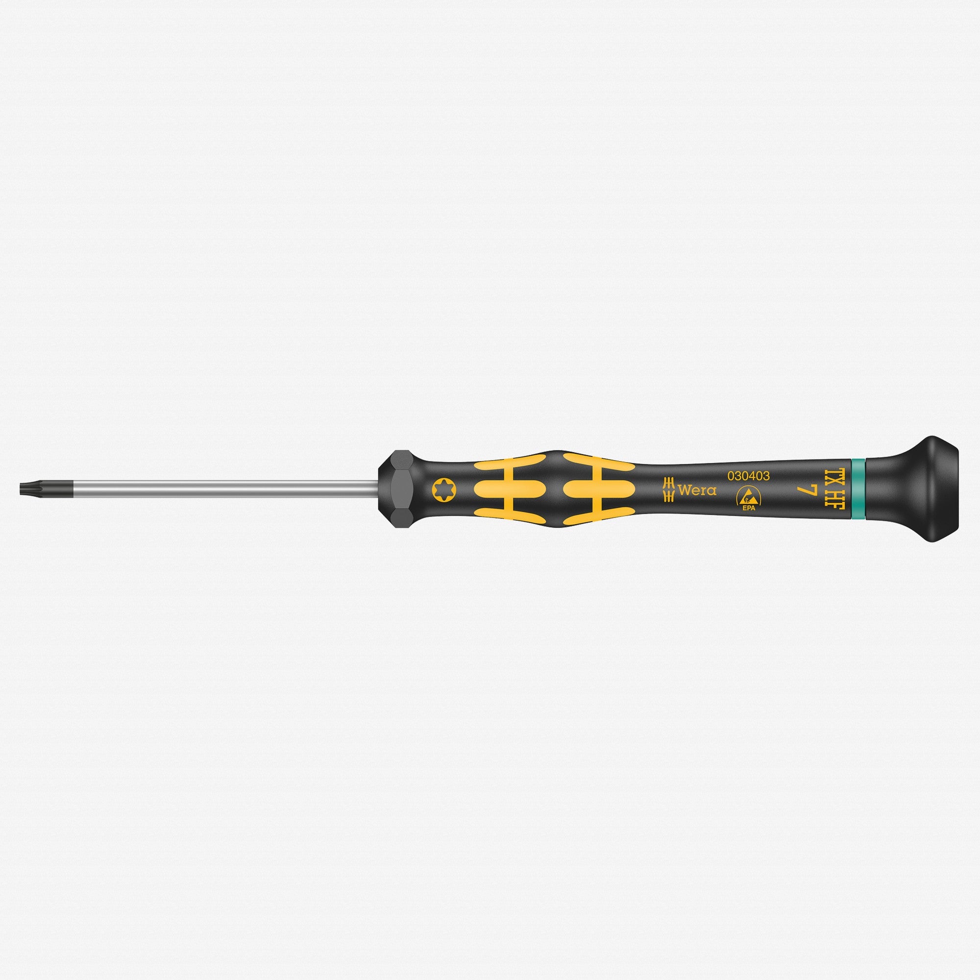 Wera 030403 T7 x 40mm ESD Safe Kraftform Micro TORX HF Precision Screwdriver