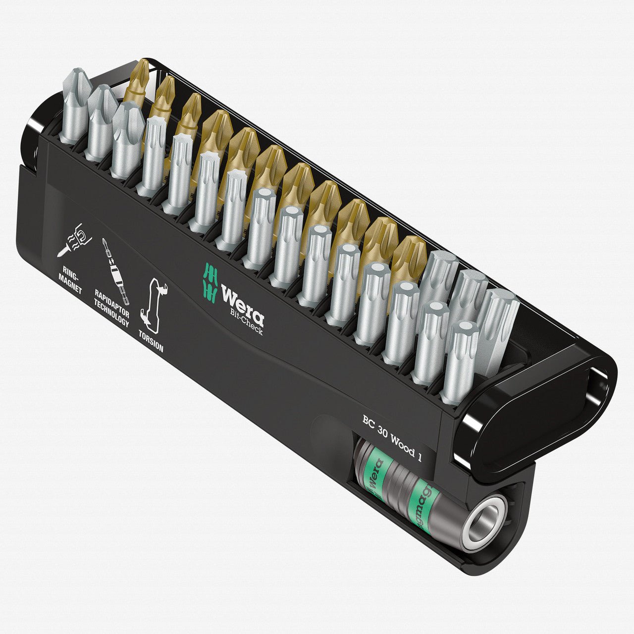 Wera 057433 Bit-Check 30 Wood 1 - PH, PZ and TX Insert Bit Set