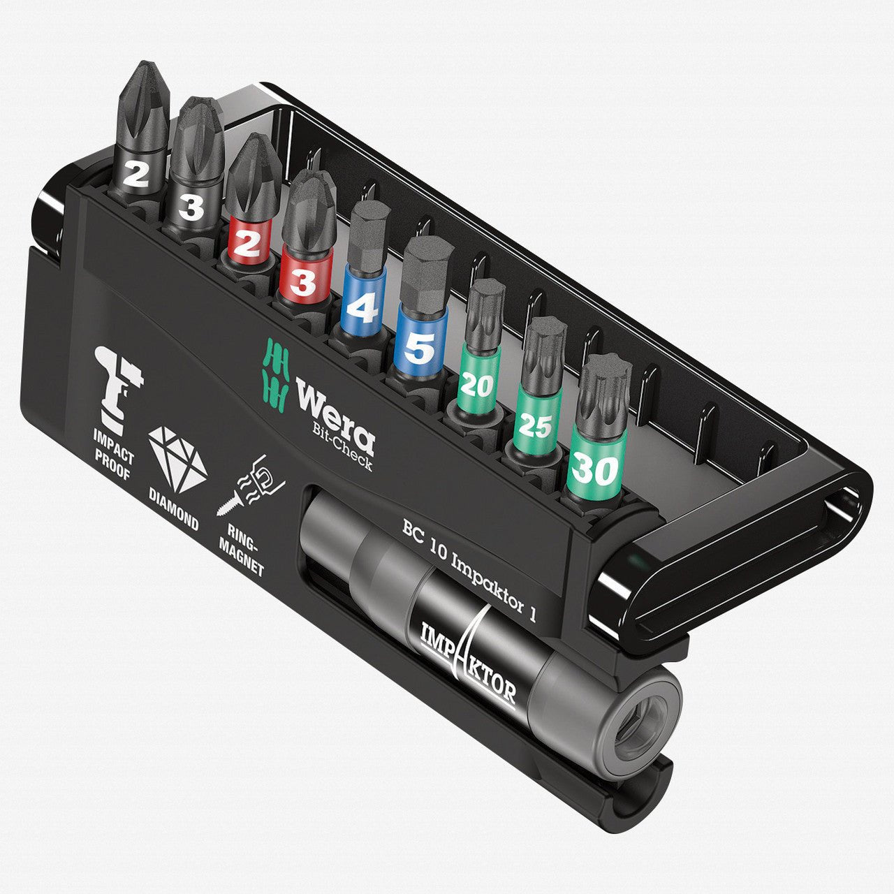 Wera 057680 Bit-Check 10 Impaktor 1 Insert Bit Set