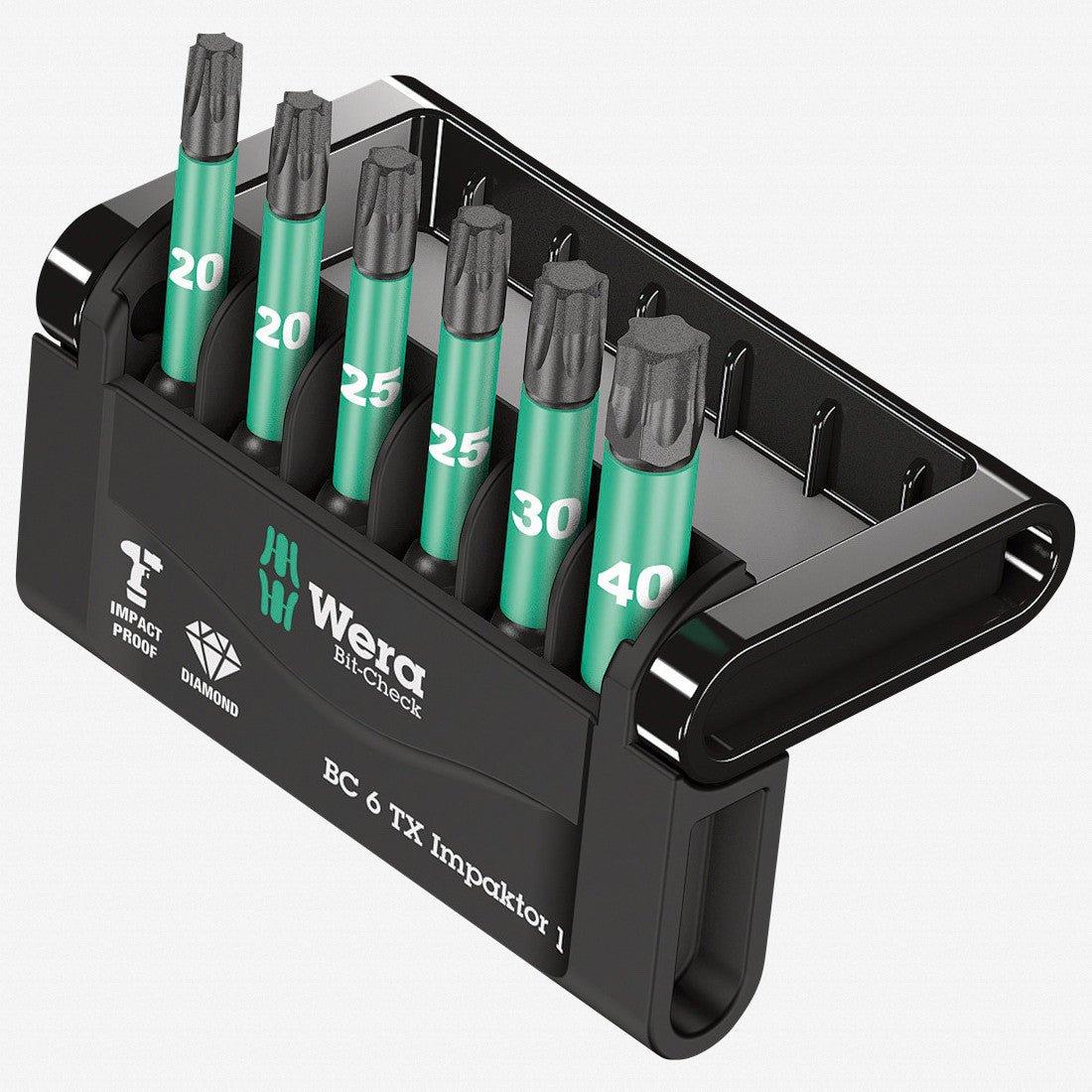 Wera 057693 Bit-Check 6 TX Impaktor 1 Power Bit Set