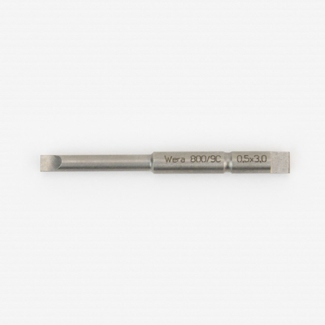 Wera 135267 3.0 x 0.5 x 44mm Slotted Bit - Halfmoon Drive