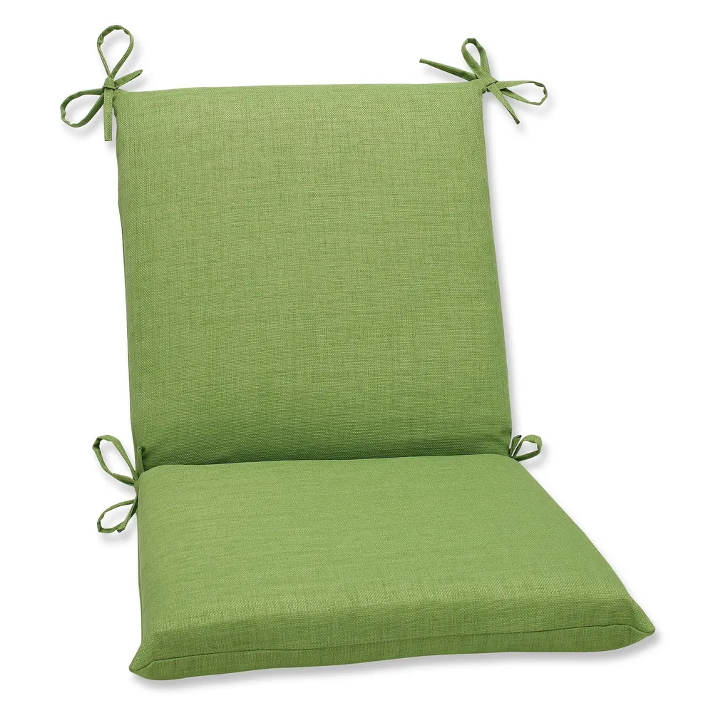 36.5″ Solid Green UV-Resistant Outdoor Patio Chair Cushion with Ties