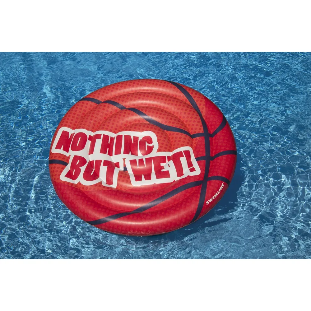 60″ Inflatable Basketball Island “Nothing but Wet” Pool Float