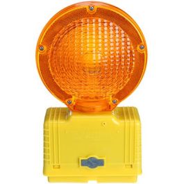 Traffic Safety Barricade Light 4" Diameter - Amber