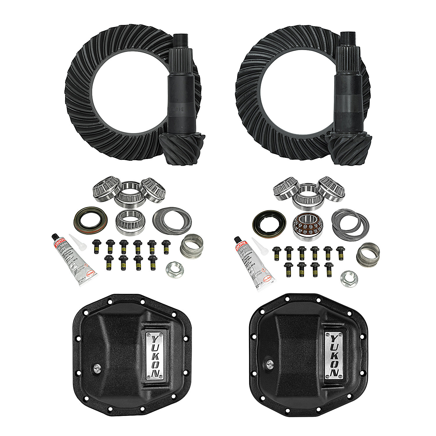Yukon Gear & Axle  Ring and Pinon Gear Kits for 18-26 Jeep Wrangler JL and Gladiator JT Rubicon with Front M210 & Rear M220 Axles